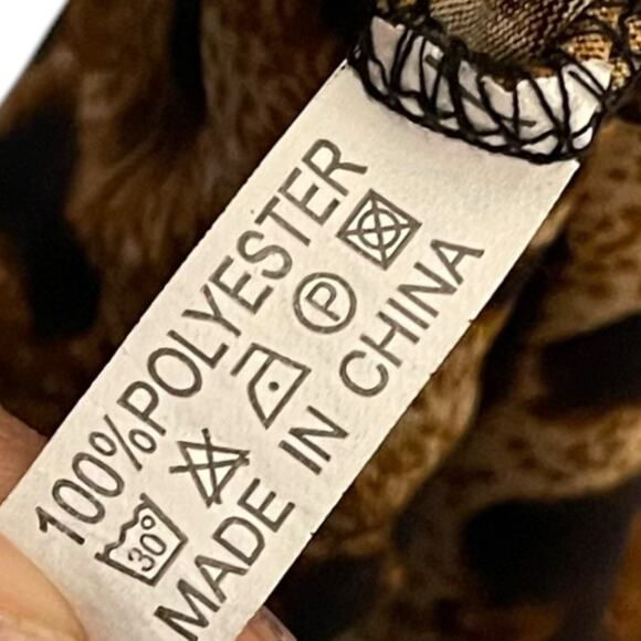 Mini Animal Print Exotic Dancer Dress Women's Small Brown Backless Chain Sexy - Picture 13 of 15